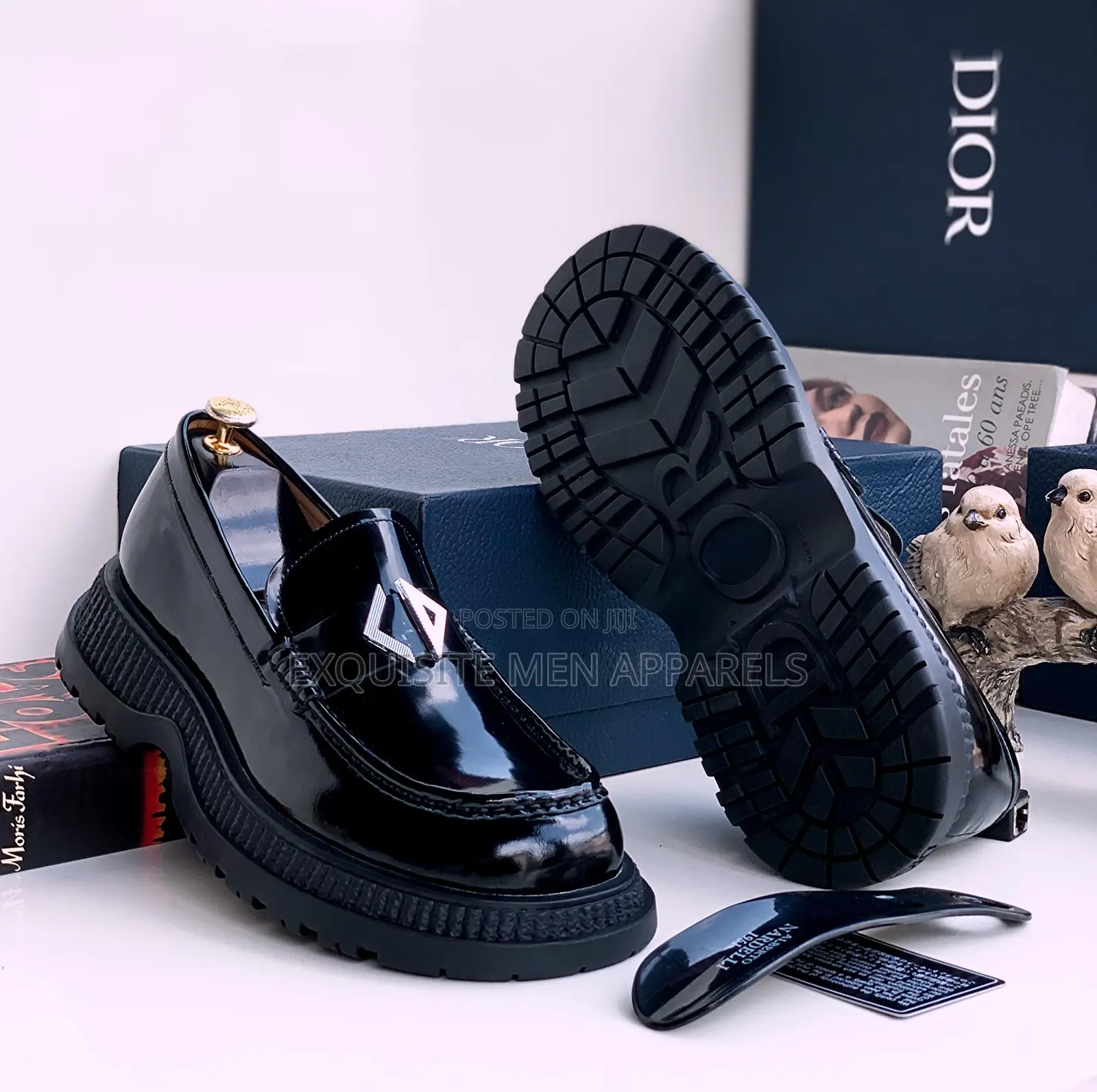 High Sole Original Dior Loafers Leather Men’S Shoes