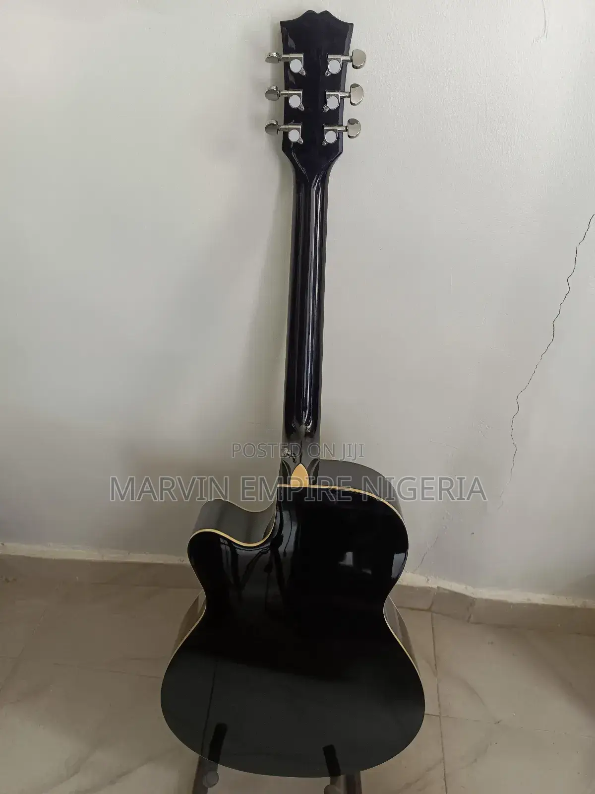 Smiger Electro Acoustic Guitar_ Blue Semi_ Free Bag Strap