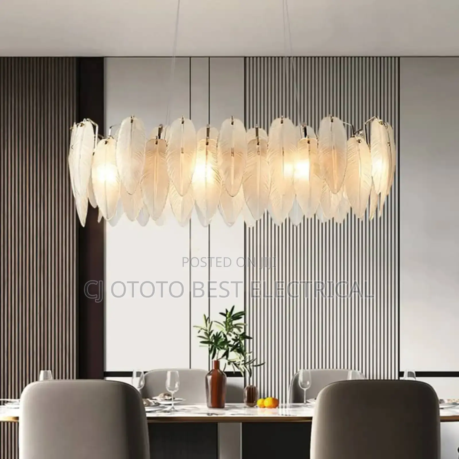 Crystal Glass Dining Room Light