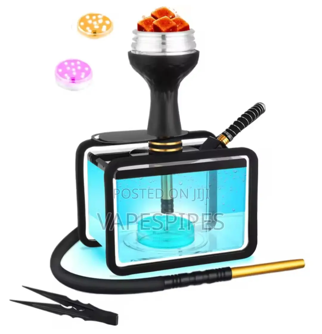 Acrylic Shisha Hookah With Big Acrylic Tank, Multicolor Led