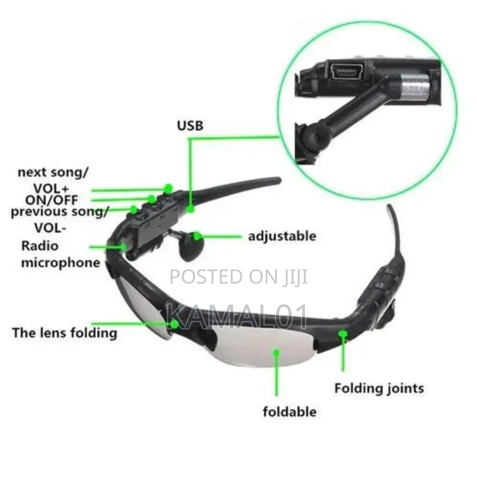 Smart Glasses Subwoofer Intelligent Noise Reductionyellow