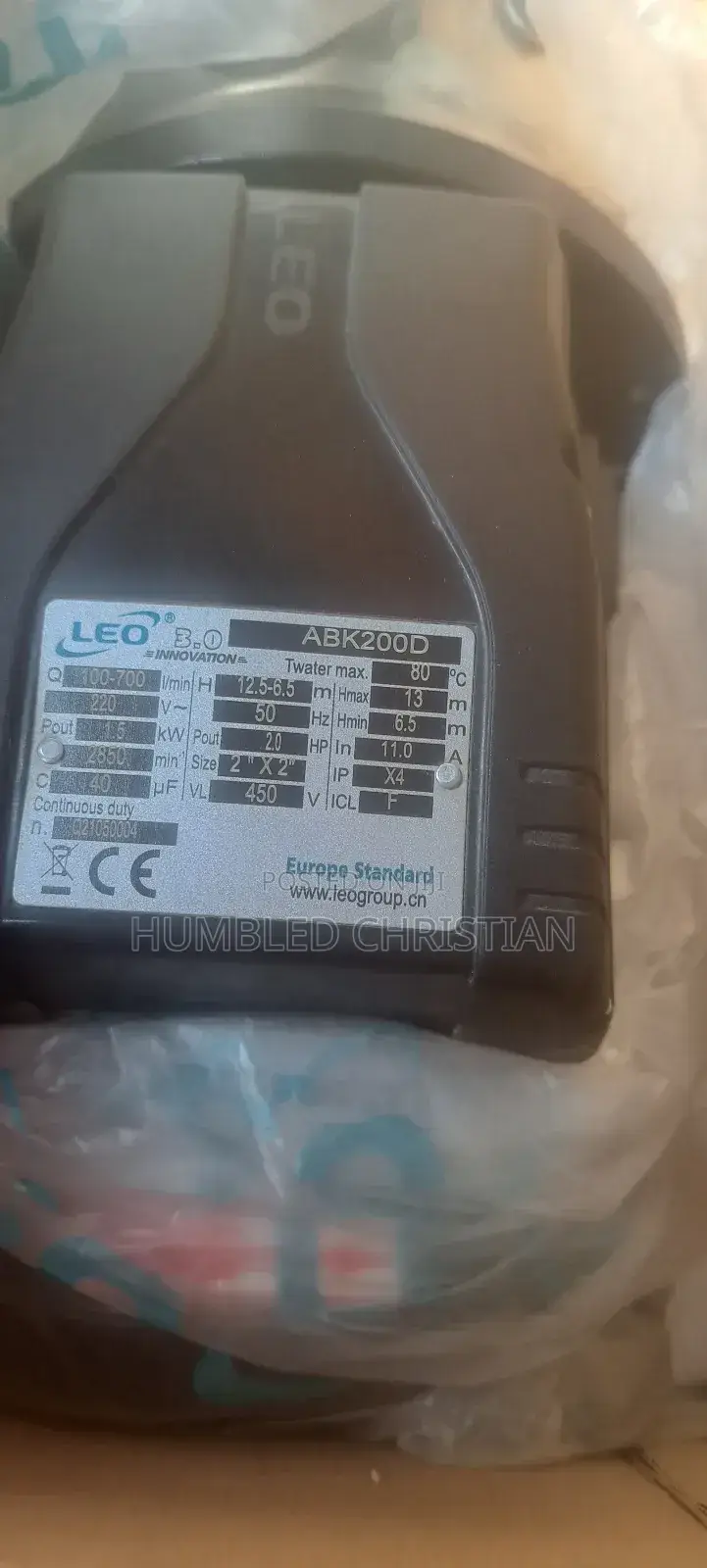 2hp Leo Stainless Pump With 100% Copper Coil