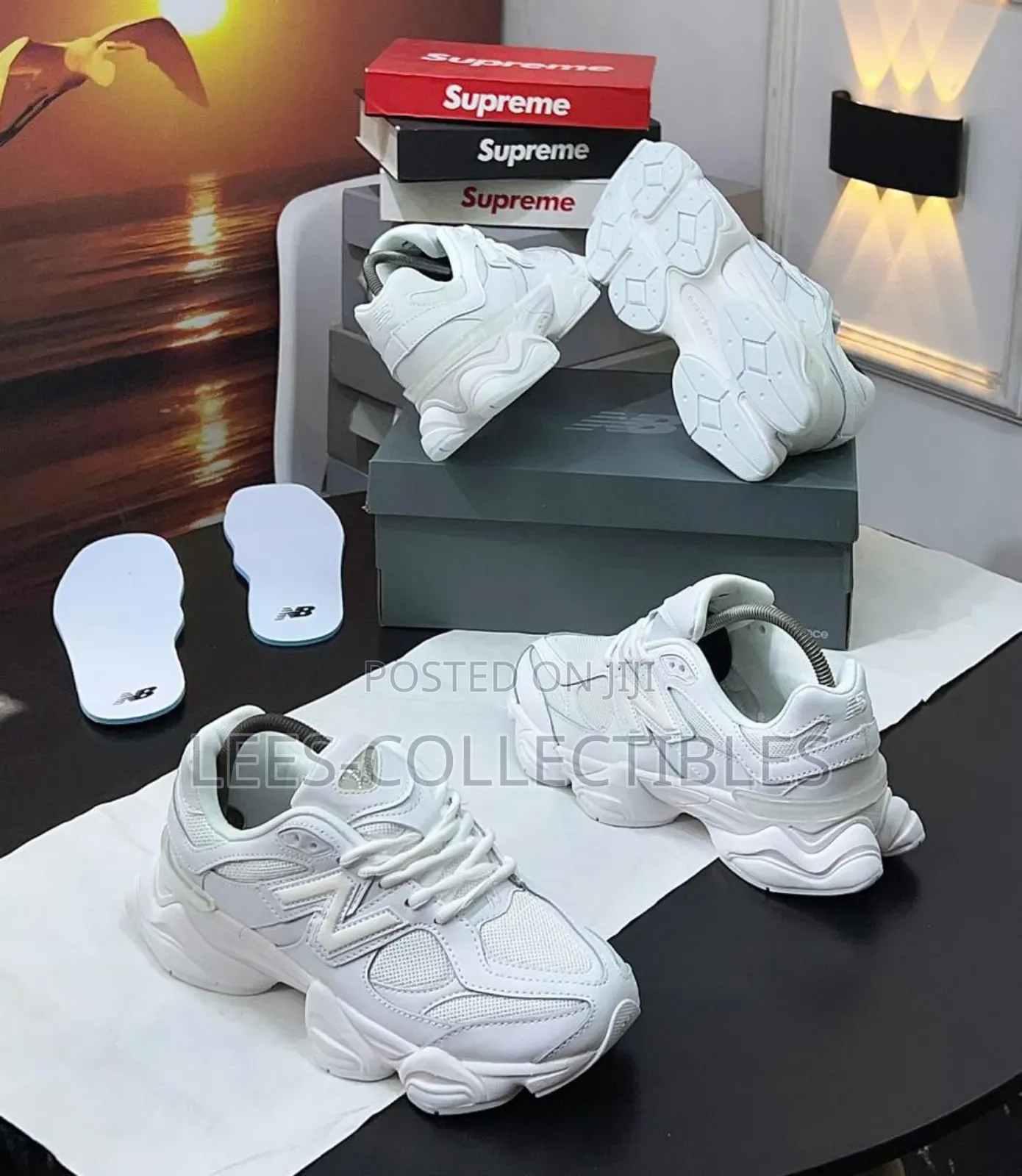 Original White New Balance 9060 Sneakers