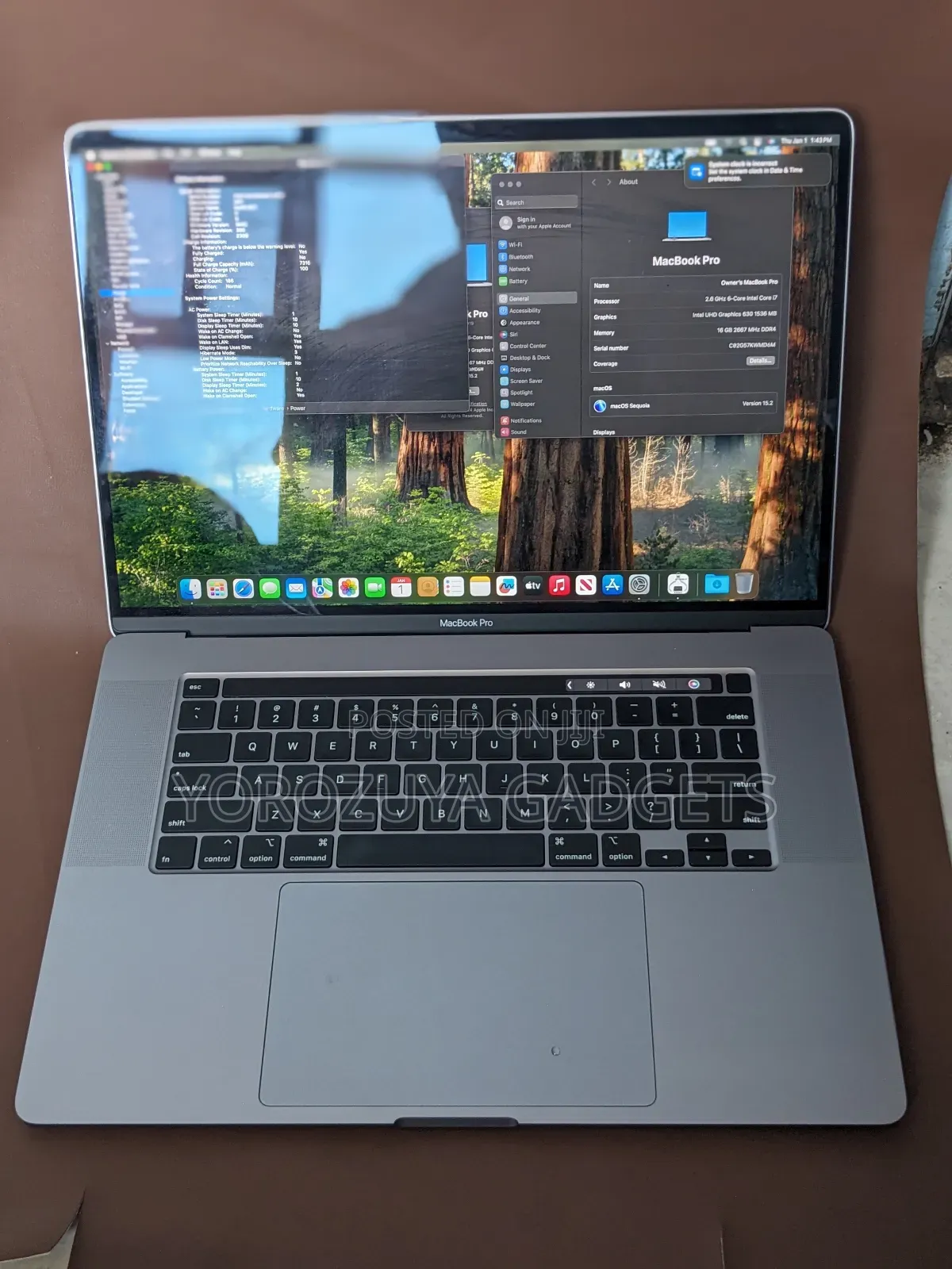 Laptop Apple MacBook Pro 2019 16GB Intel Core I7 SSD 512GB