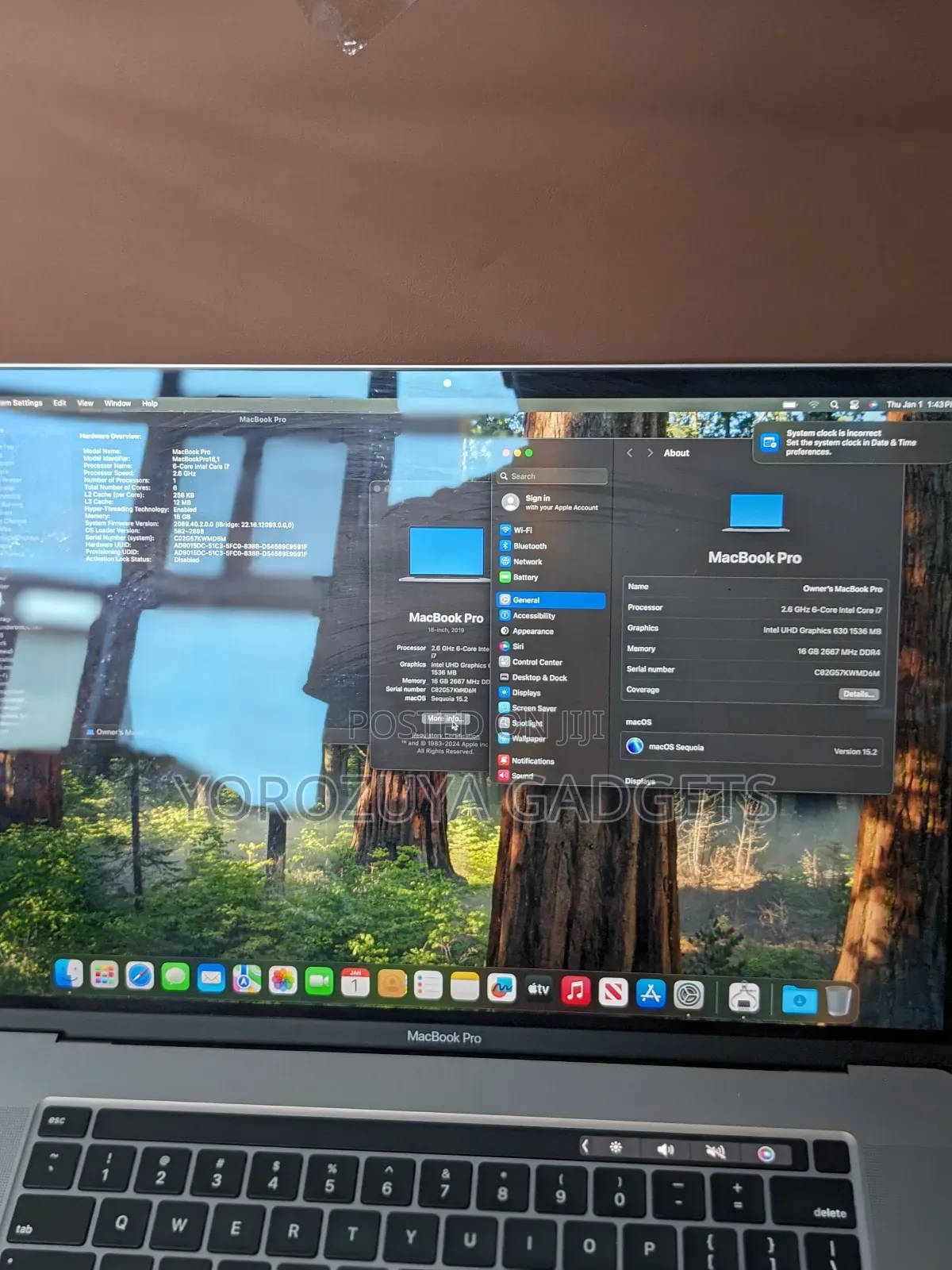 Laptop Apple MacBook Pro 2019 16GB Intel Core I7 SSD 512GB