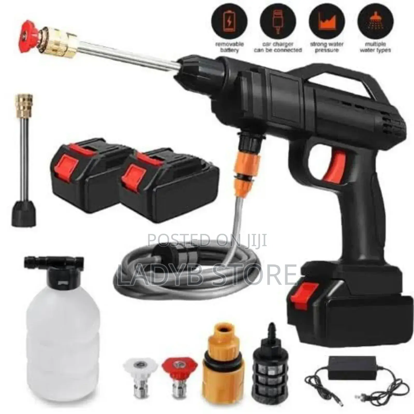 High Pressure Washer With 2 Rechargeable Batteries