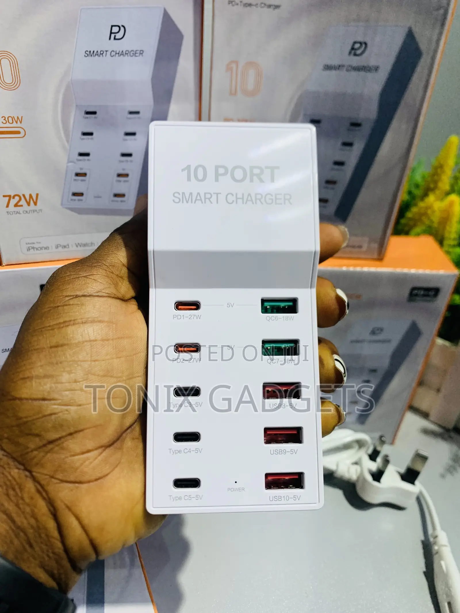 Super Fast 10 Ports Charging Station With(5 Typec 5 Usb-A)