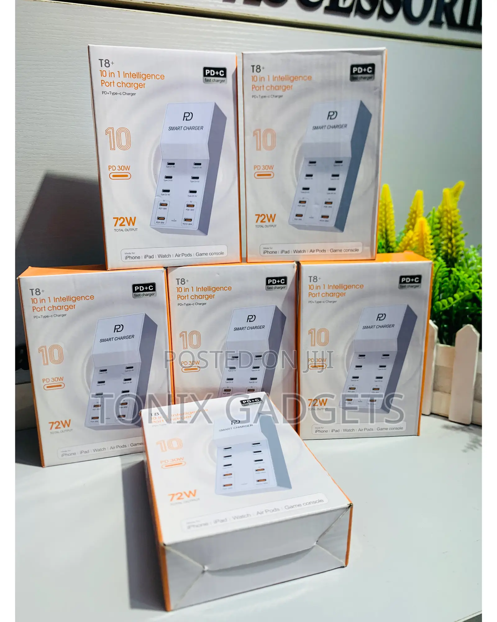 Super Fast 10 Ports Charging Station With(5 Typec 5 Usb-A)