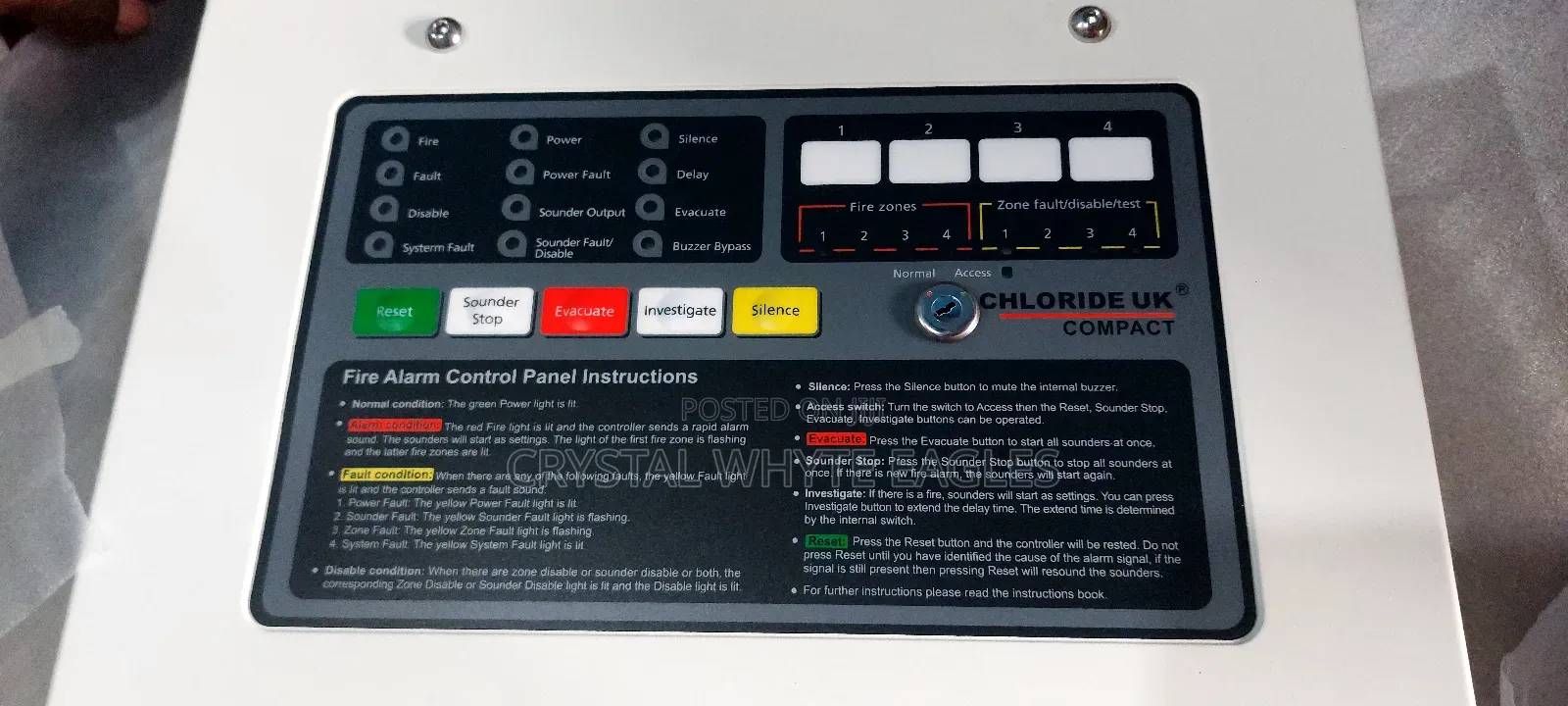 Chloride Compact 2 Zone Fire Alarm Panels