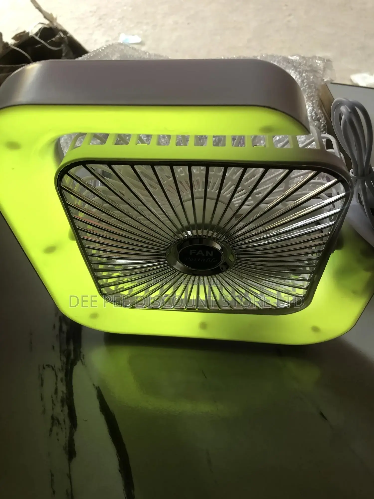 Colourful G Shape Rechargeable Fan