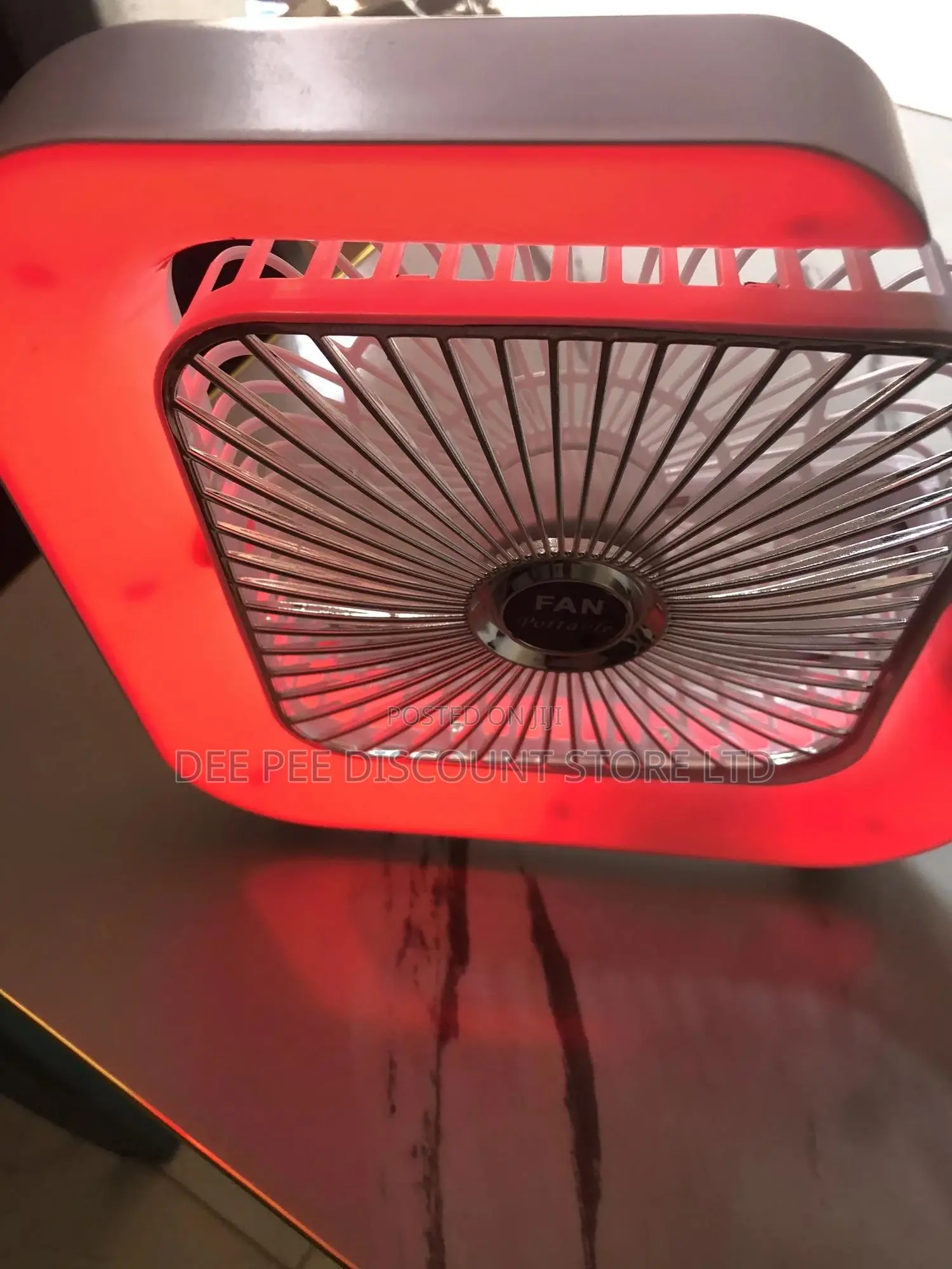 Colourful G Shape Rechargeable Fan