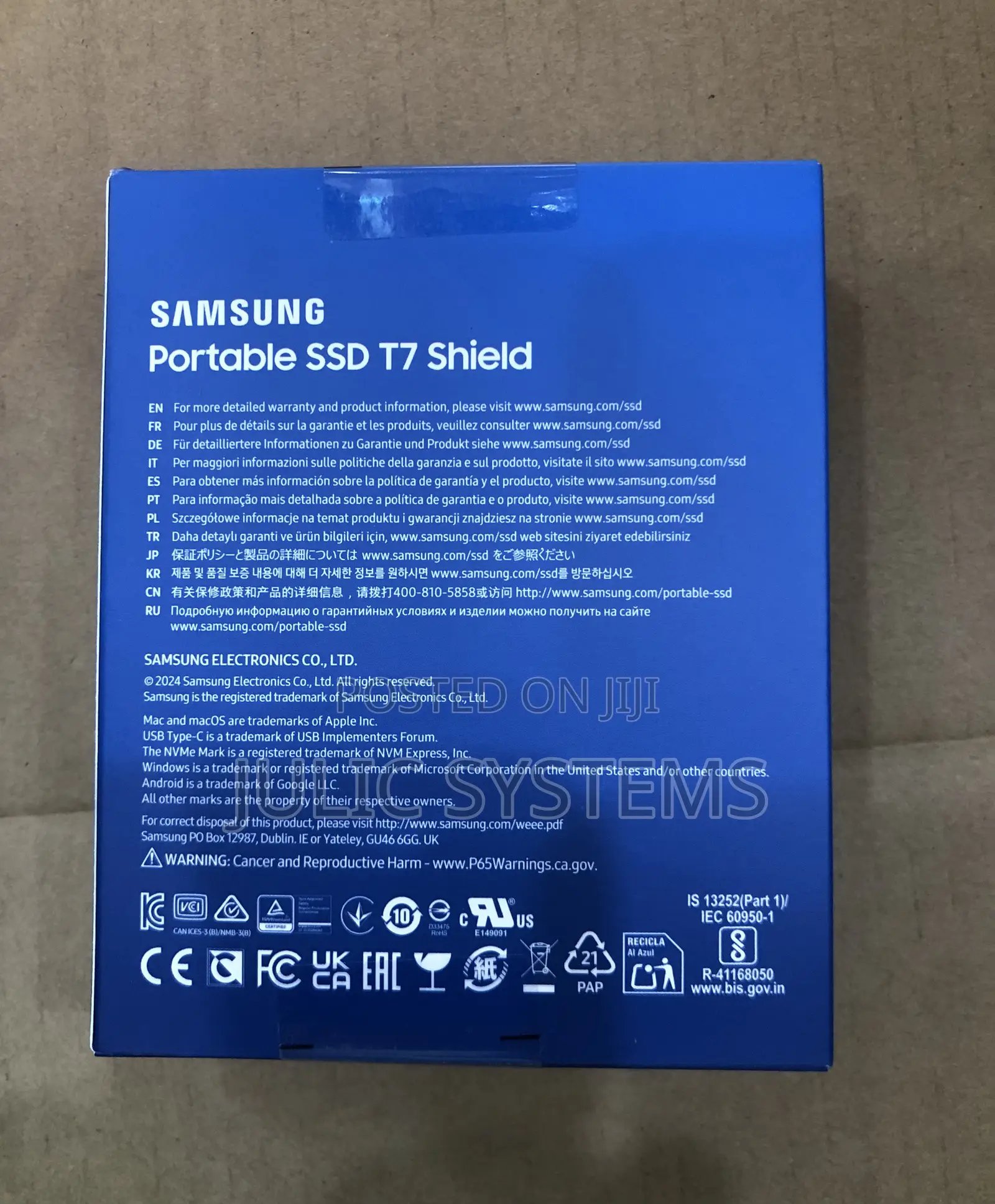 Samsung T7 SSD 2tb Shield