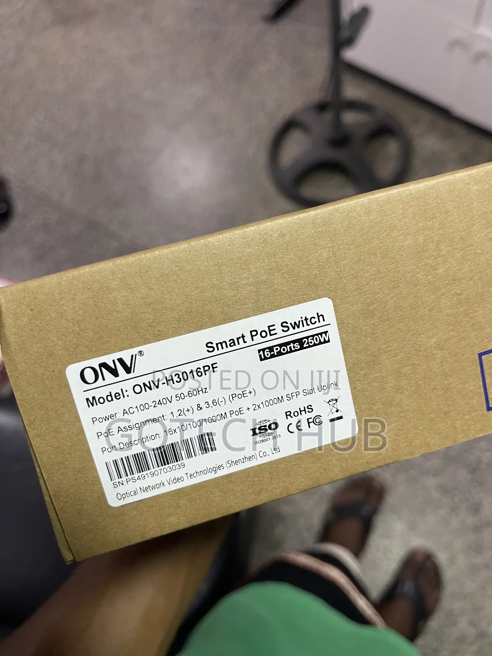 16 Port Onv Smart Network Poe Switch