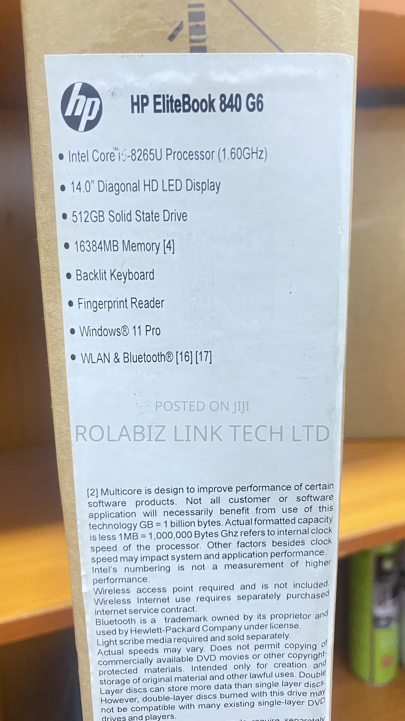 New Laptop HP EliteBook 840 G6 16GB Intel Core I5 SSD 512GB