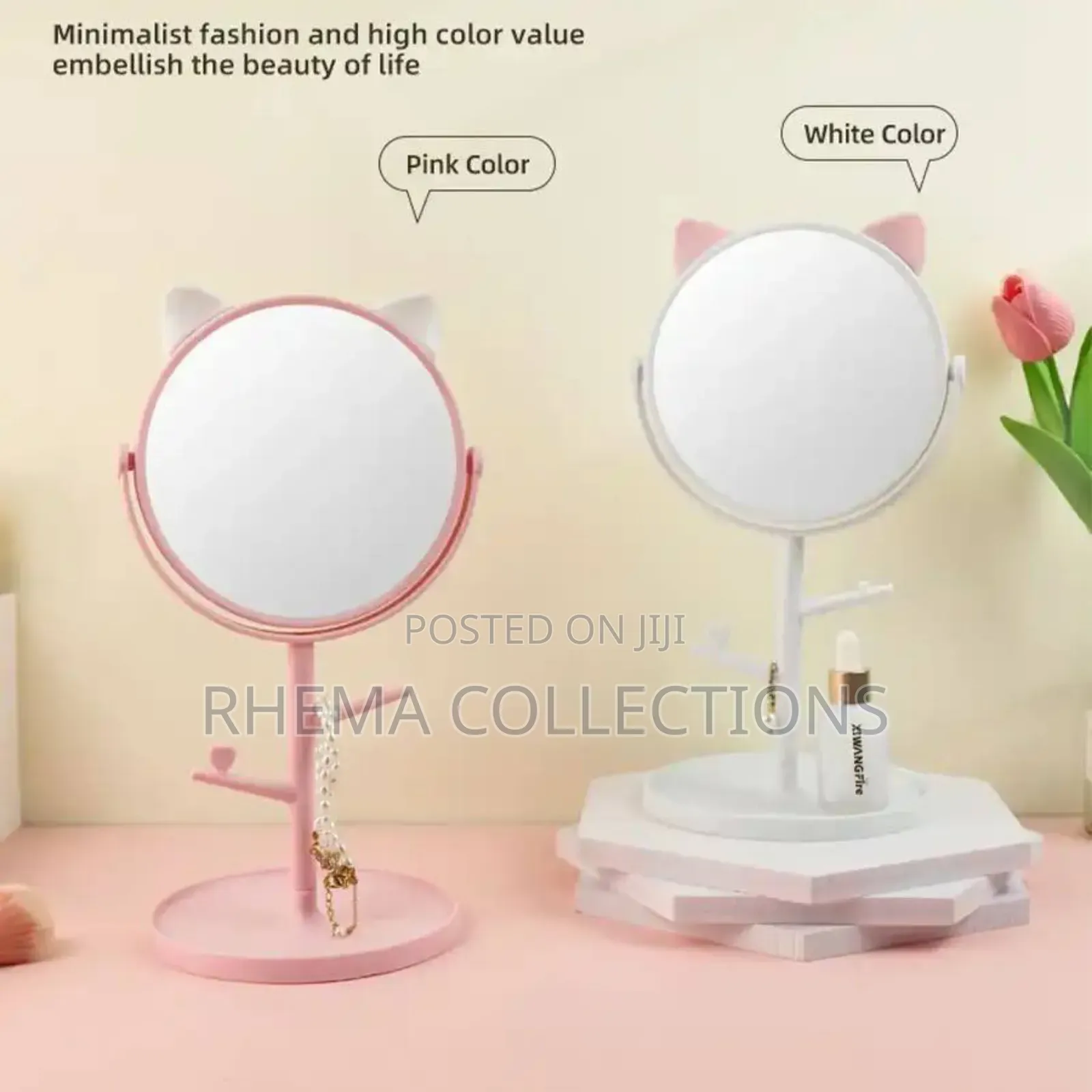 Table Top Dressing Mirror Jewelry Holder