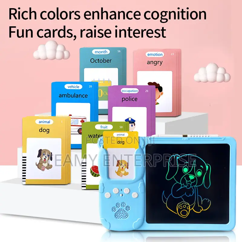 Kids Writing Tablet With Talking Flash Cards - Learning Pad