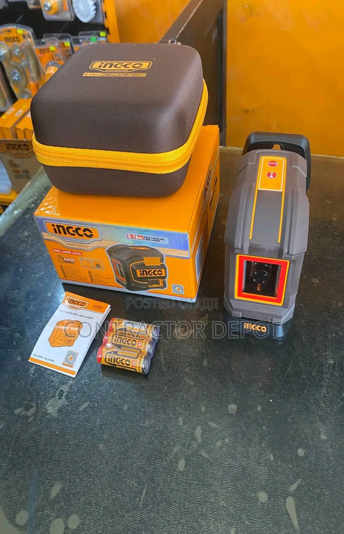 Ingco Self-Leveling Line Laser Red Line Laser 0 to 18 Meter