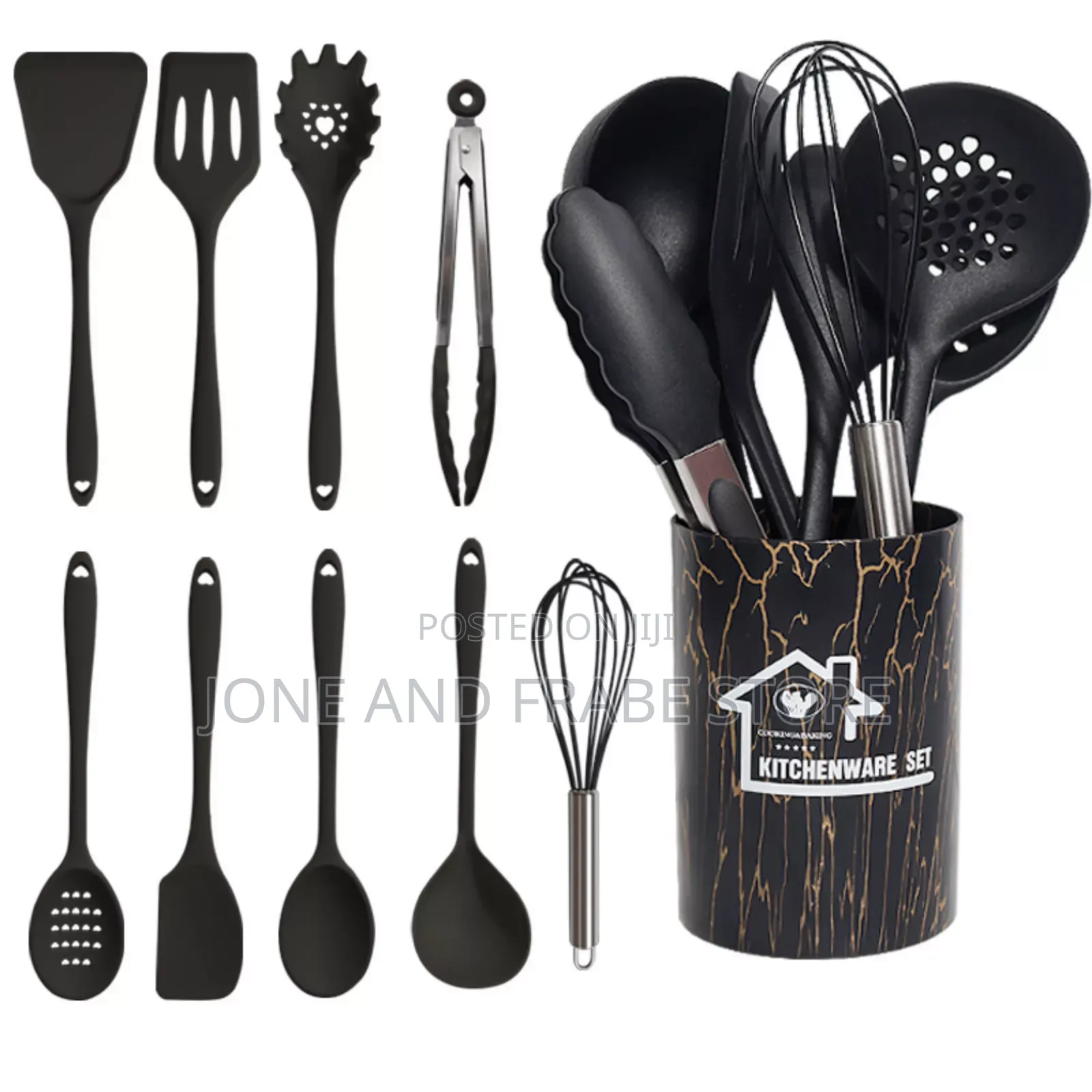 10pcs Full Silicone Non-Stick Kitchen Spoon Sets
