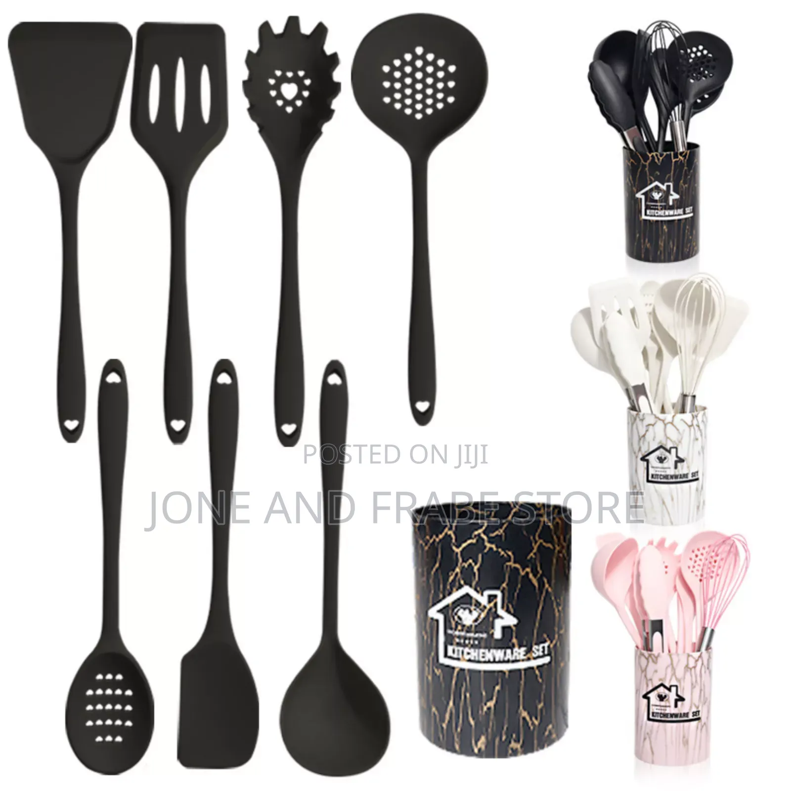 10pcs Full Silicone Non-Stick Kitchen Spoon Sets