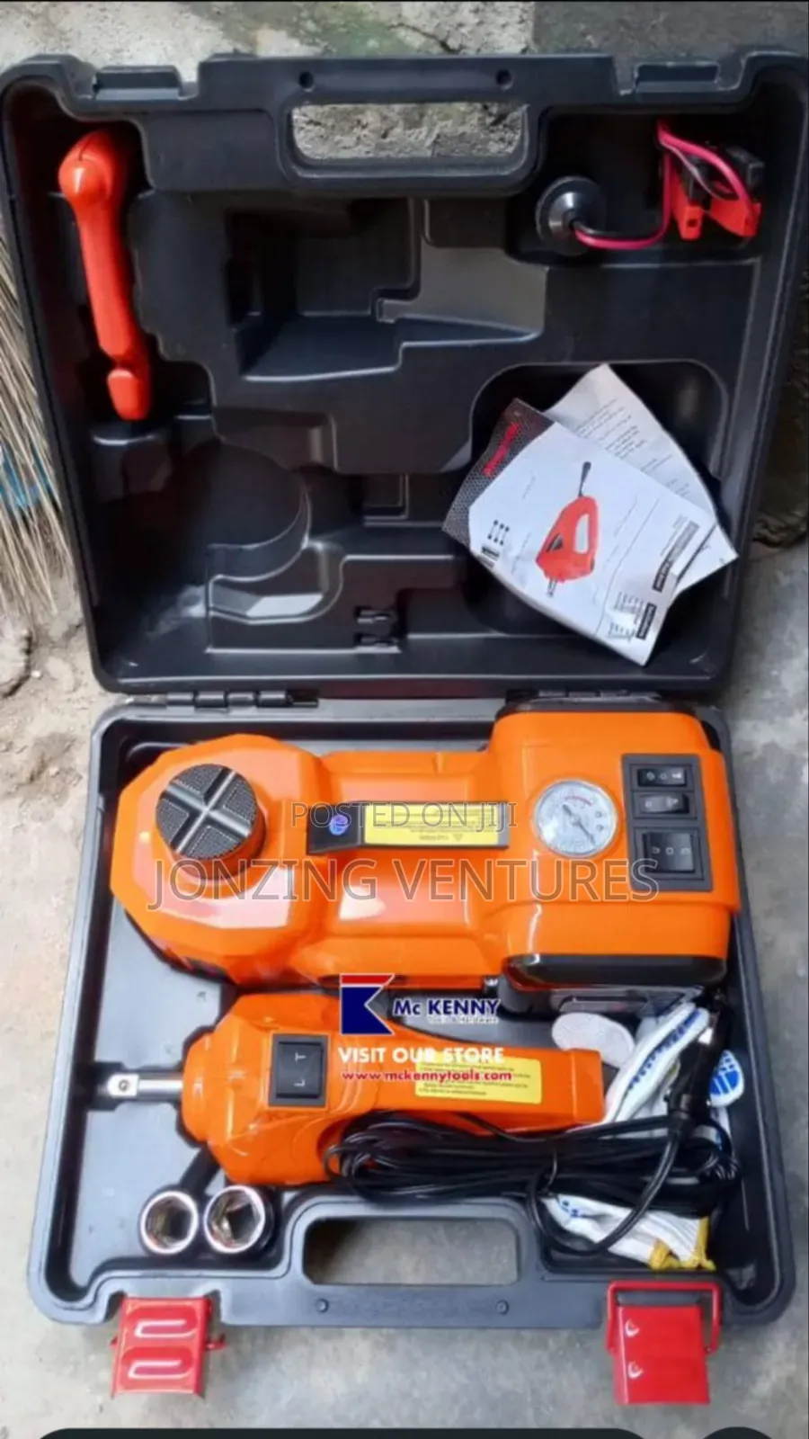 Automatic Car Jack With Wrench and Tyre Inflator