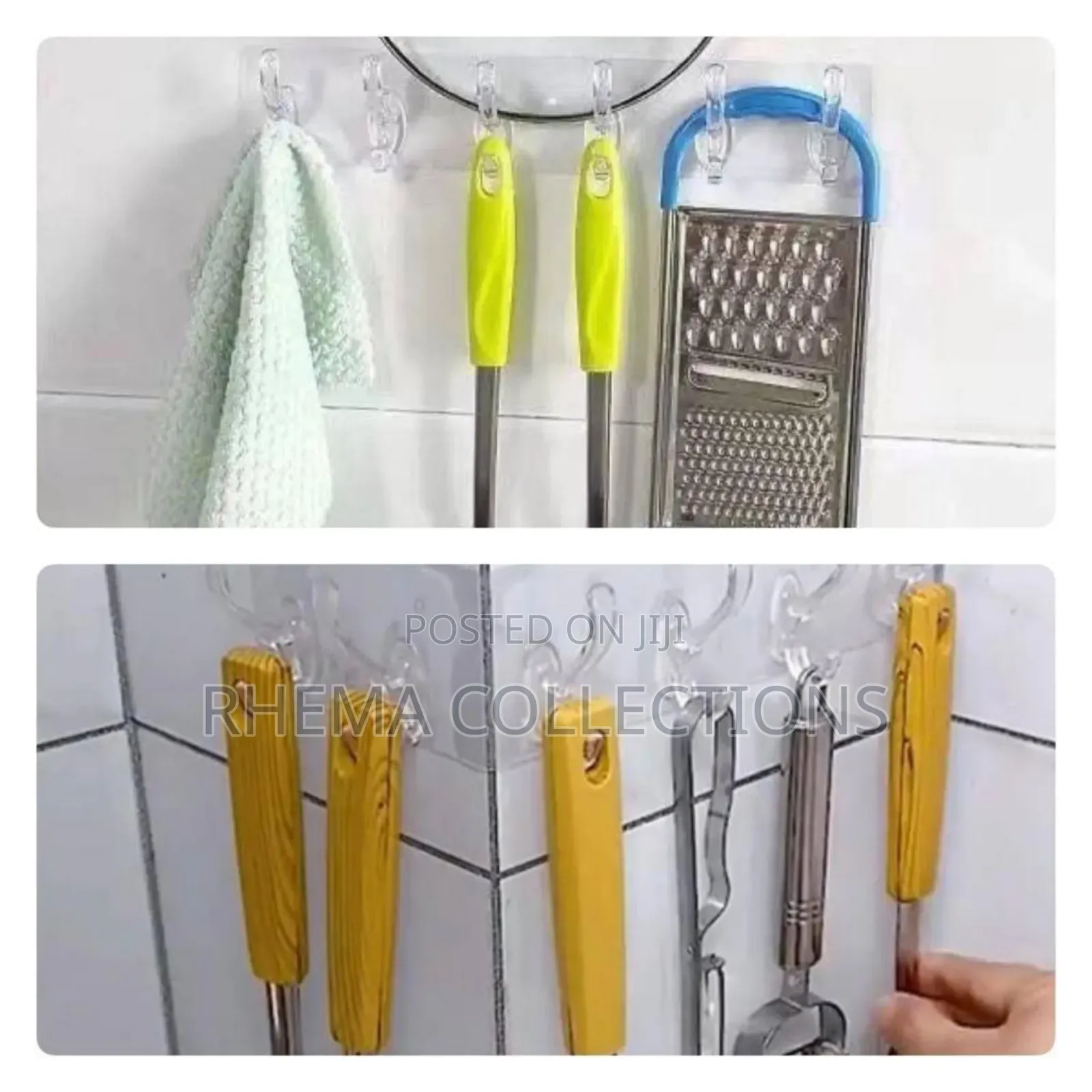 6 Hook Sticky Tile/Wall Hanger