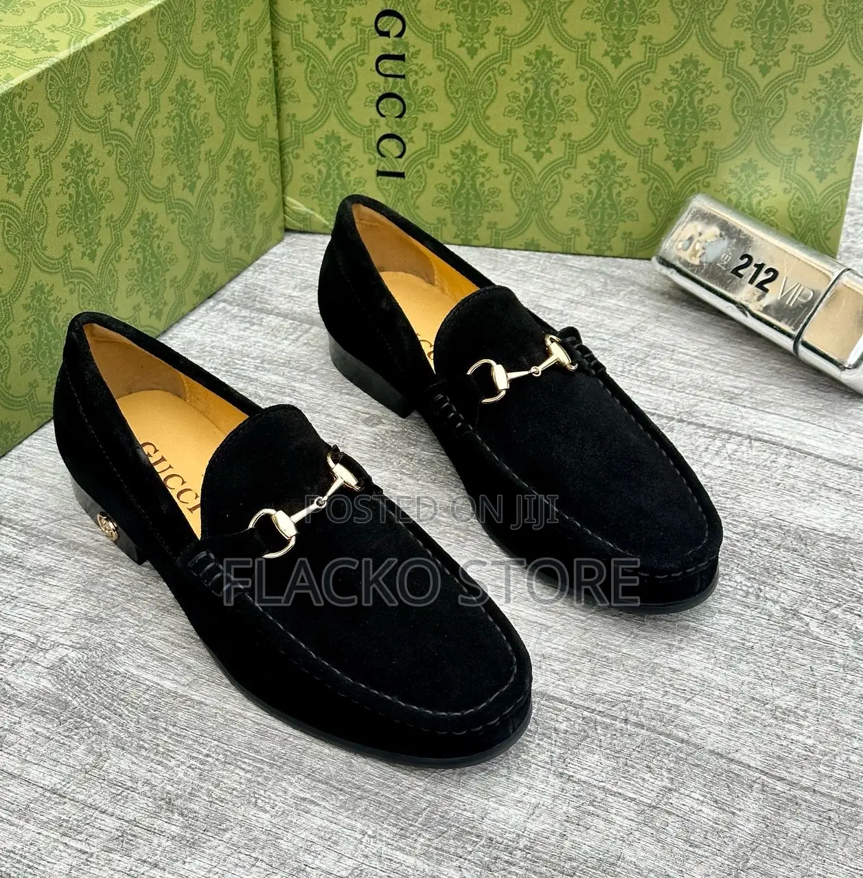 Original Gucci Suede Loafers Shoes
