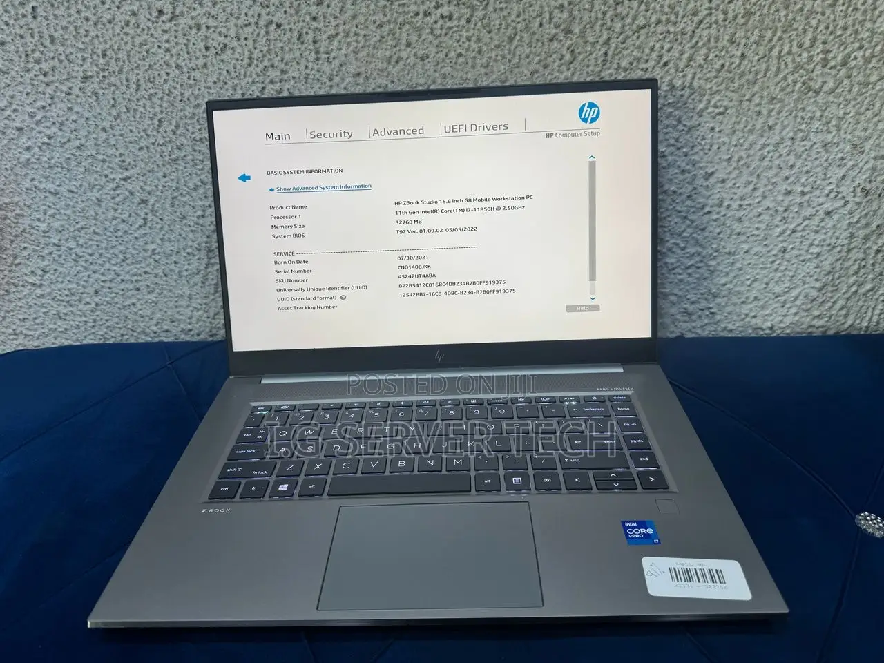Laptop HP ZBook 15 32GB Intel Core I7 SSD 1T