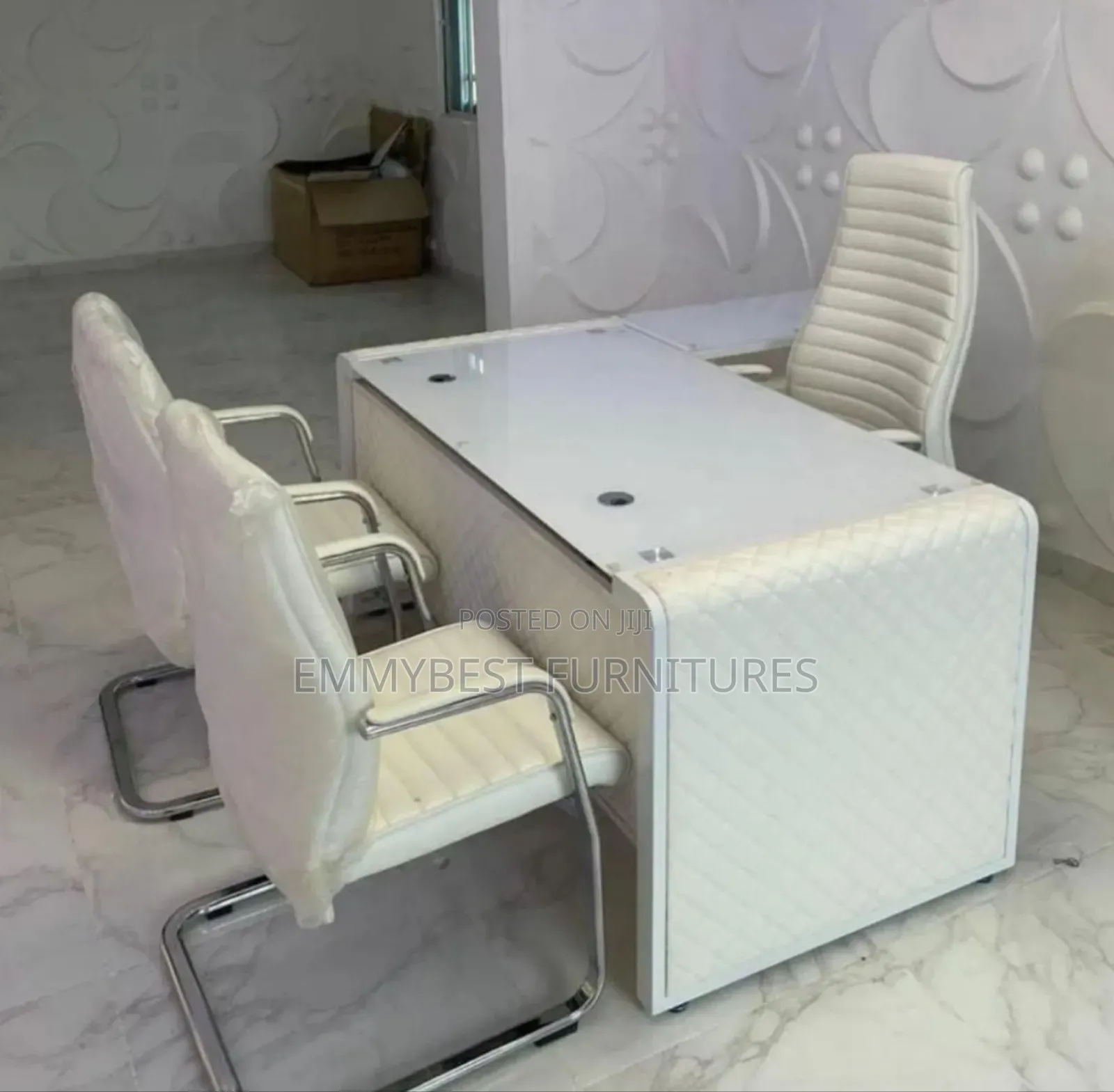 Classic Office Table With Extension And Chairs.