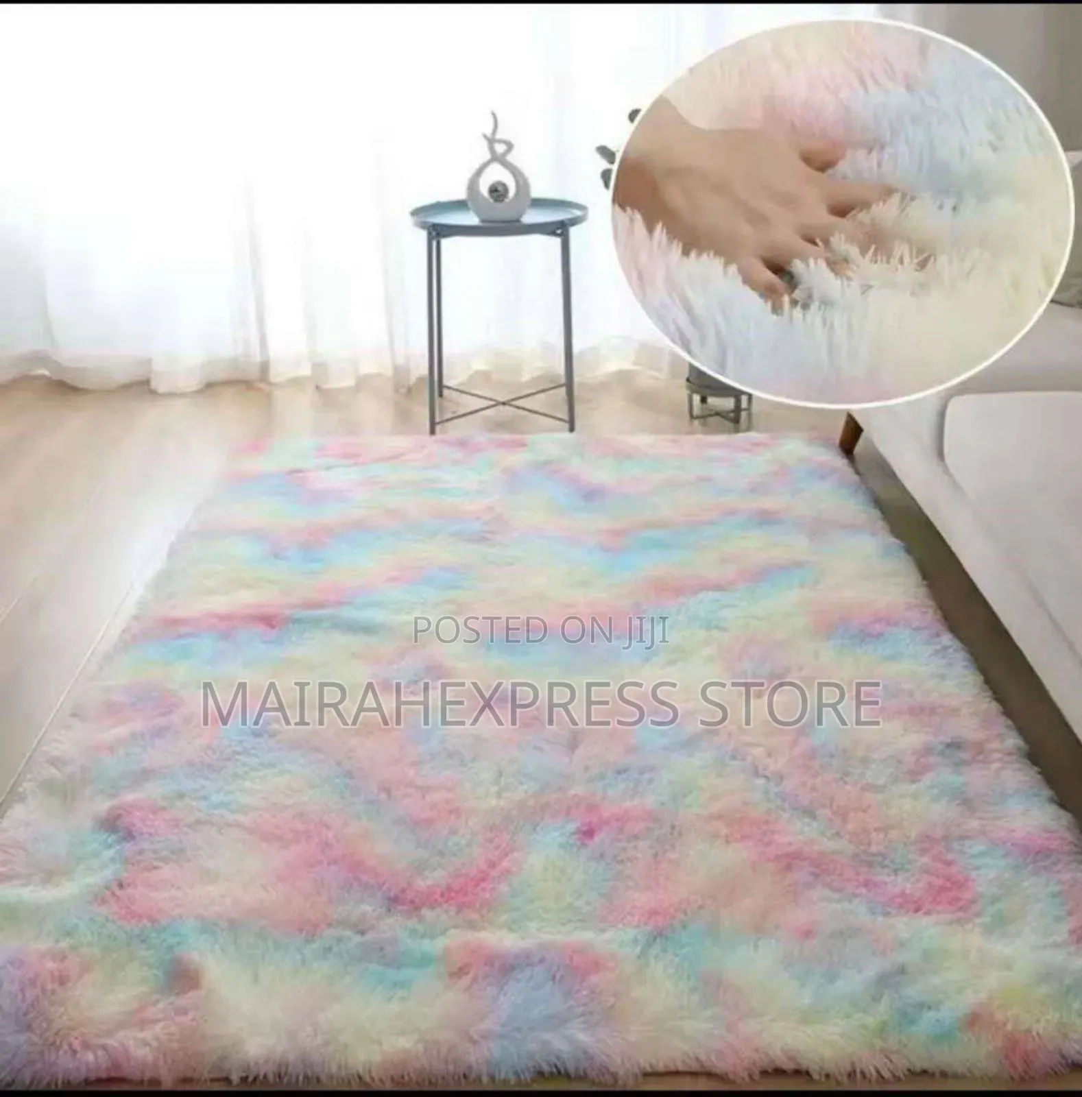 Fur Decorative Center Rug Size 160x230
