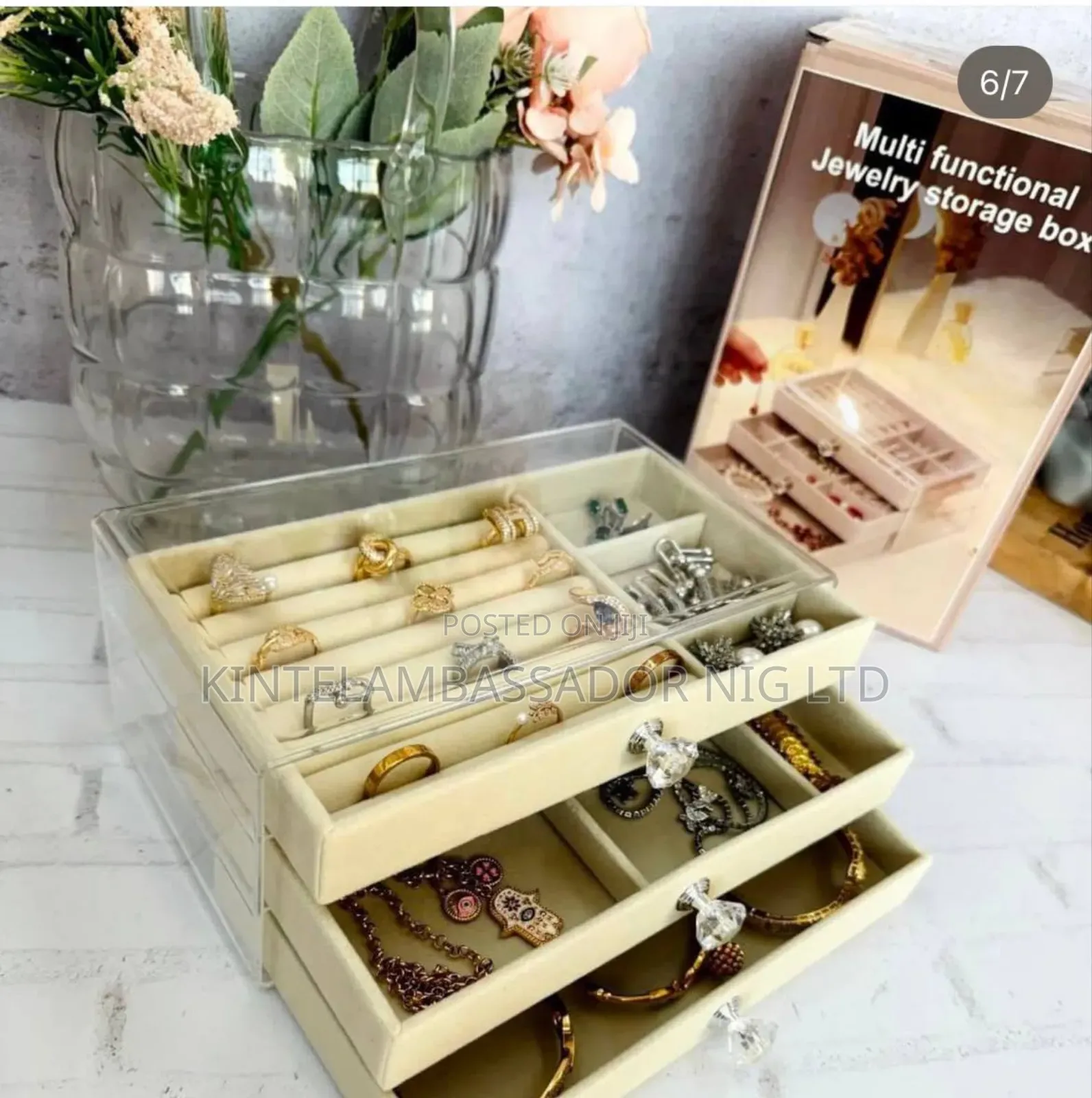 3 Drawer Jewelry Box