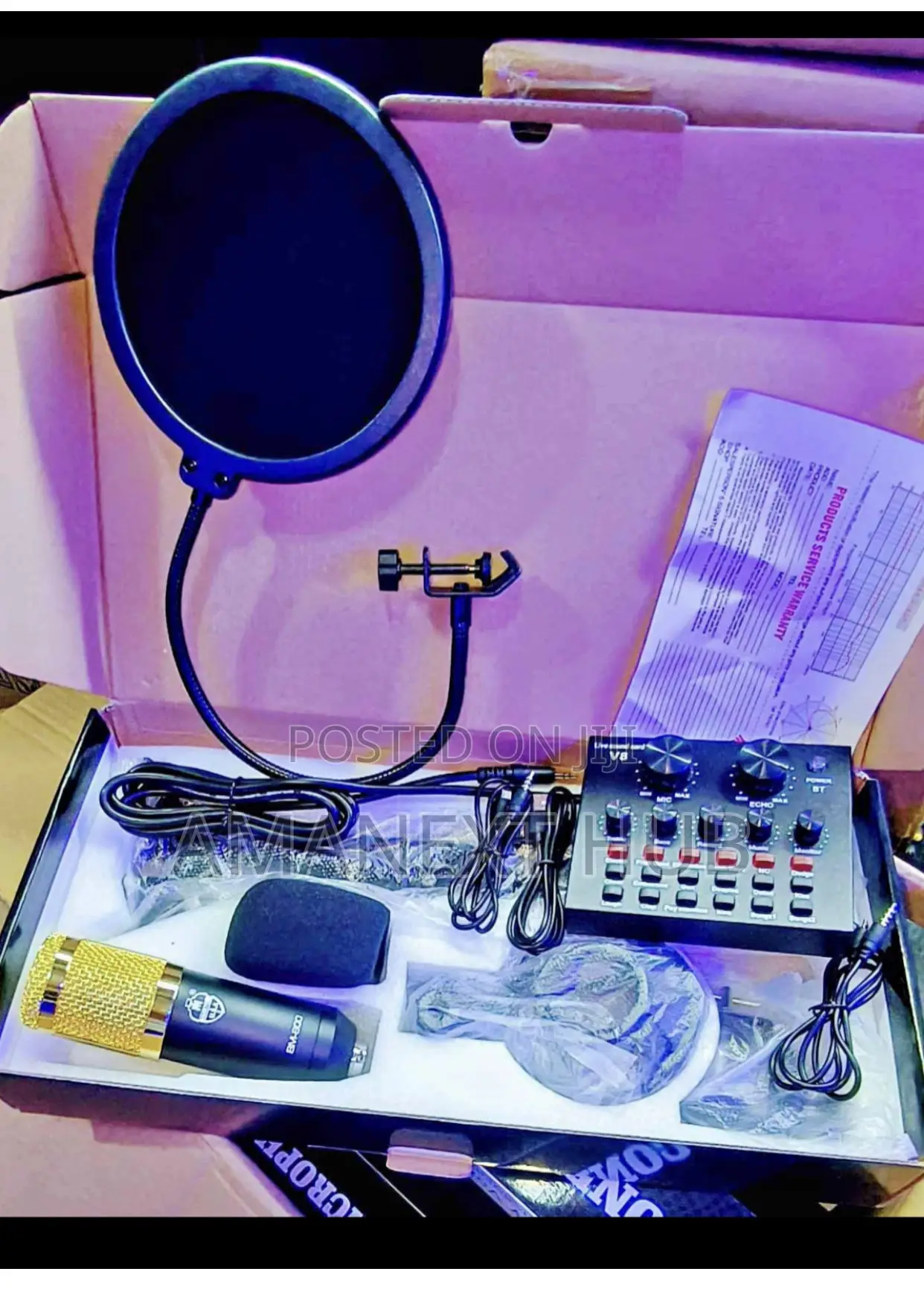 Condense Professional Microphone With Sound Card
