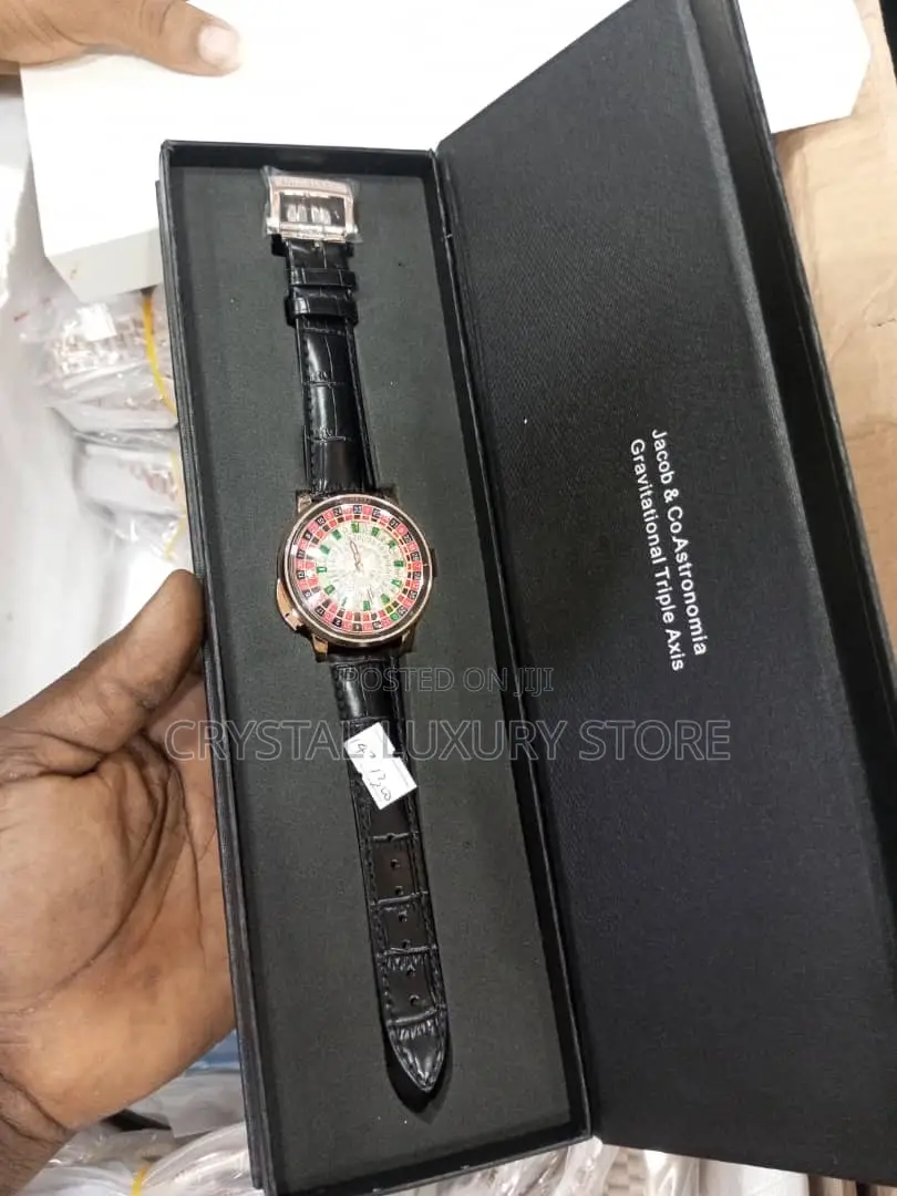 Jacob Co Quality Luxury Men Genuine Leather Wristwatch