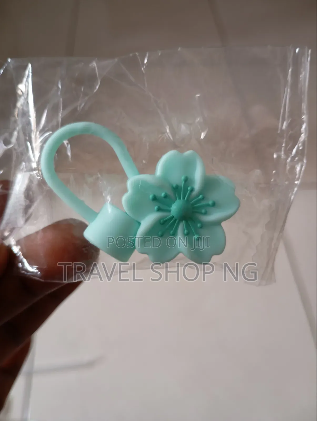 Stanley Cup Hibiscus Flower Straw Topper W/Straw