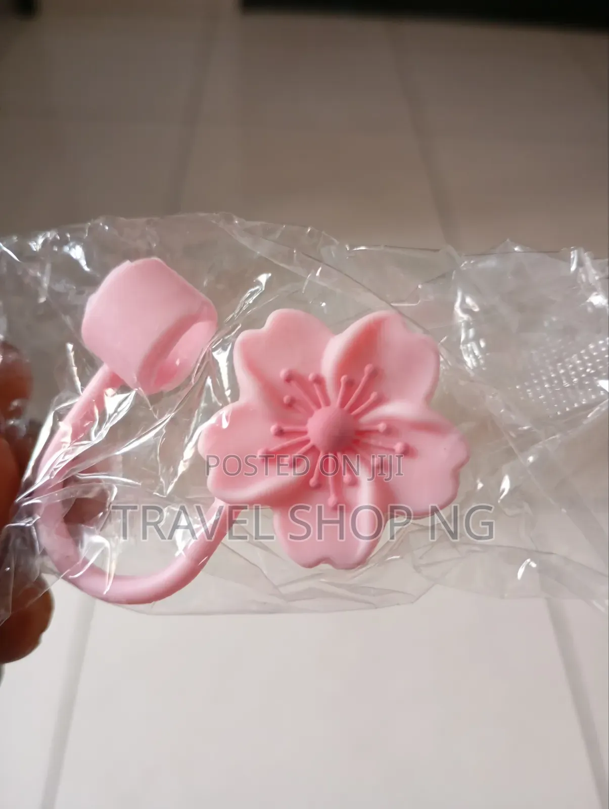 Stanley Cup Hibiscus Flower Straw Topper W/Straw