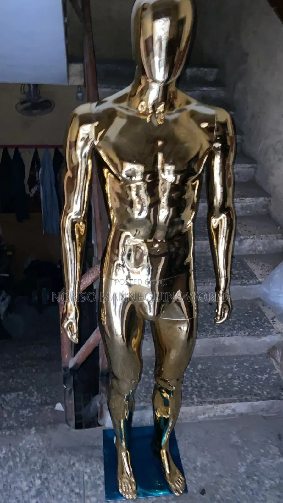 Medium Body Size Male Gold Chrome Dummy