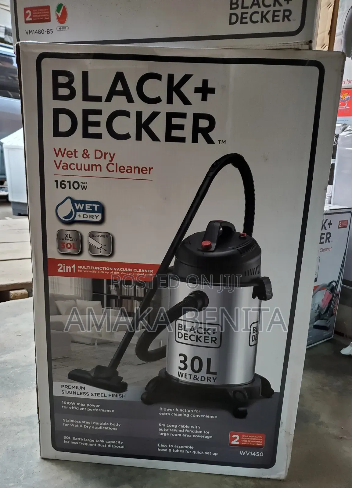 Black Decker Vacuum Cleaner 30ltrs(Wet,Dry,)