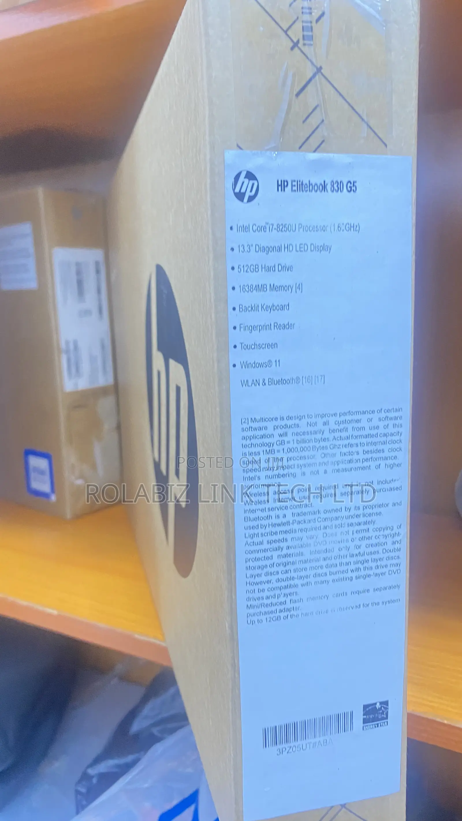 New Laptop HP EliteBook 830 G5 16GB Intel Core I7 SSD 512GB