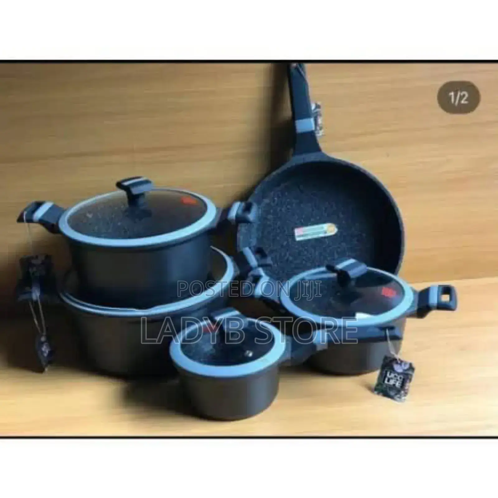 9pcs Ucc Life Granite Pot Set