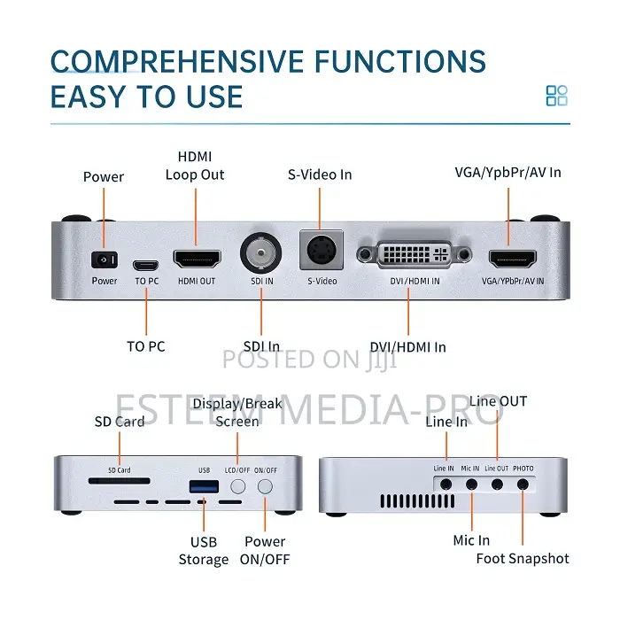 Unisheen Ur550 Video Recorder Sdi Vga Dvi Hdmi Ypbpr