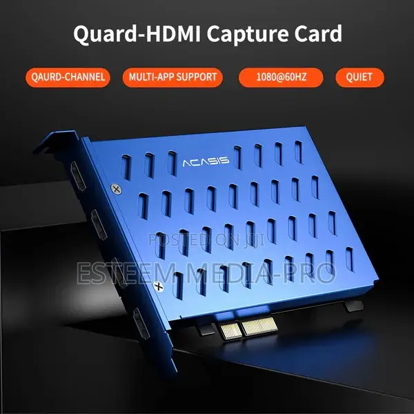 Acasis 4 Hdmi Pcie Video Capture Card 1080pwith Built-in Fan