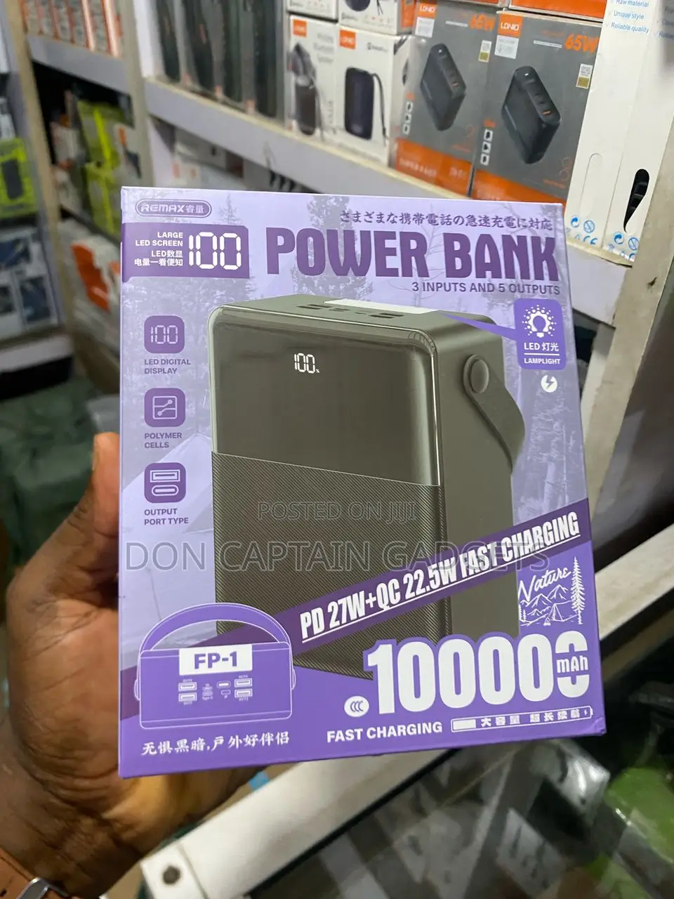 Remax Power Bank 100,000mah / 27w Fp-1