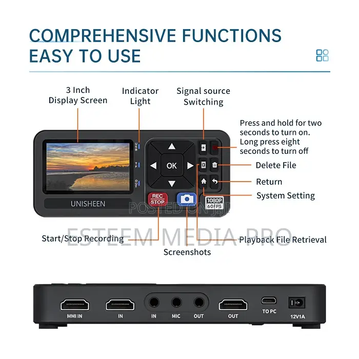Unisheen Ur500a-m Capture Box Switchable Video Recorder