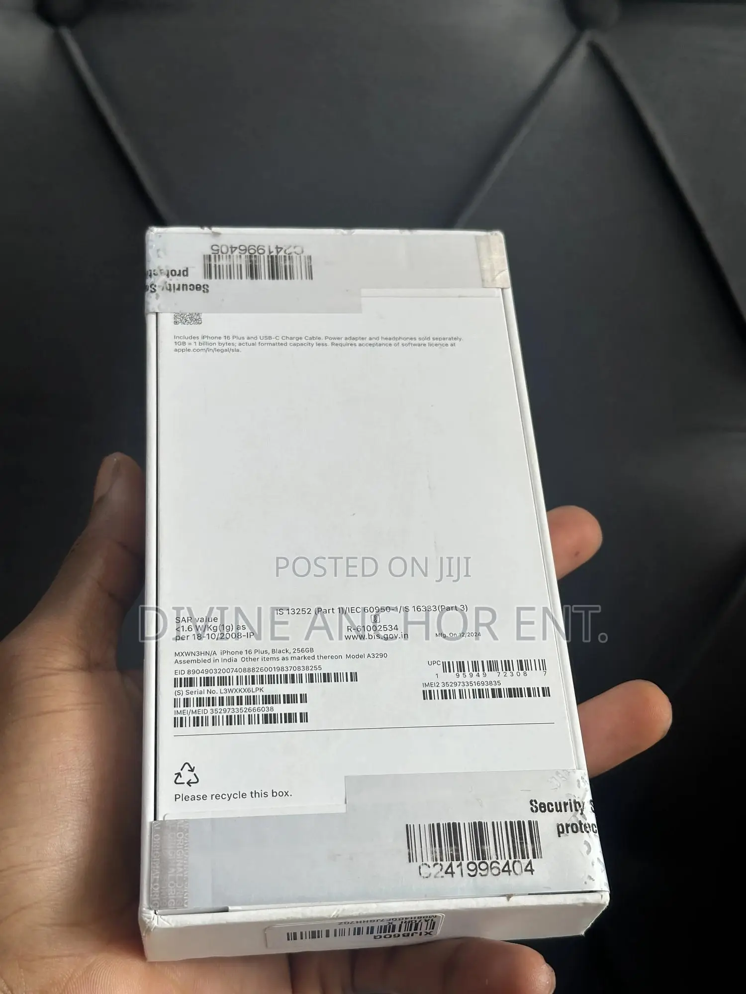 New Apple iPhone 16 Plus 256 GB Black