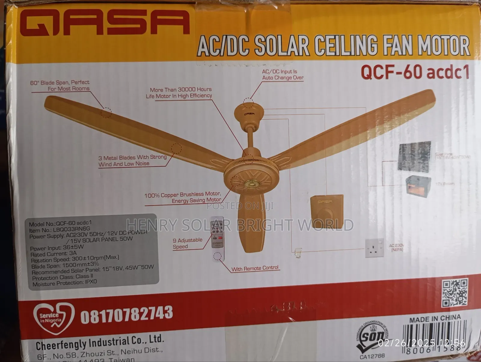 Qasa Ac/Dc Ceiling Fan '60'