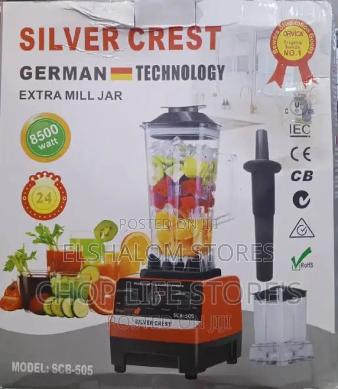 8500 Wt Silvercrest Blender With 2 Cups