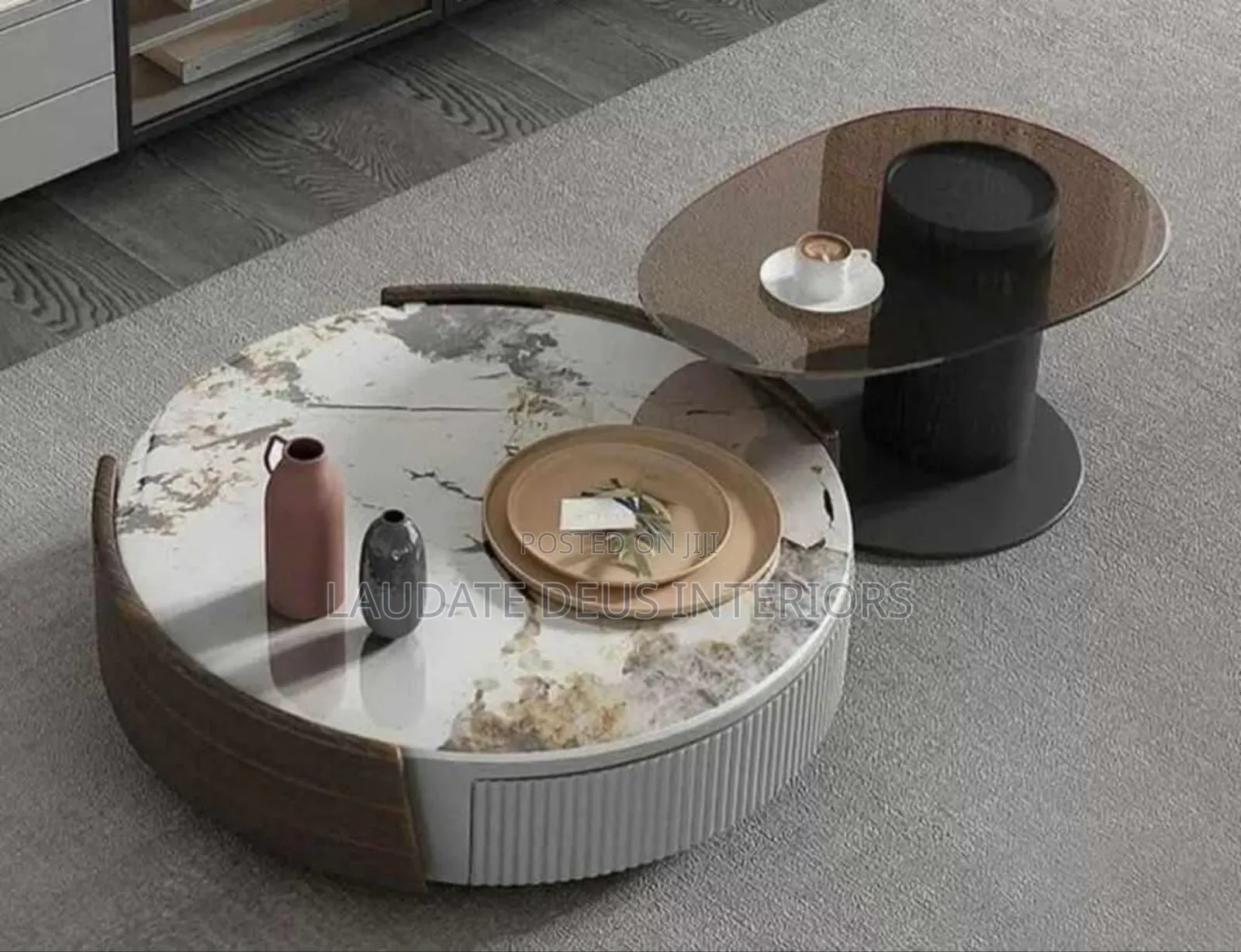 Exquisite 2in1 Marble Top Centre Table