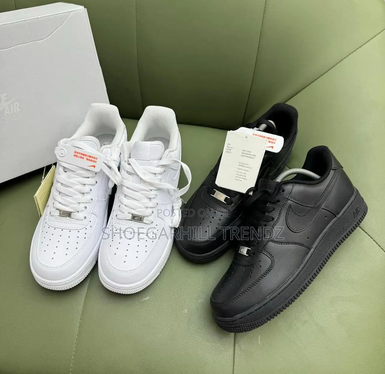 Air Force 1- Black and White. Available in Big Sizes