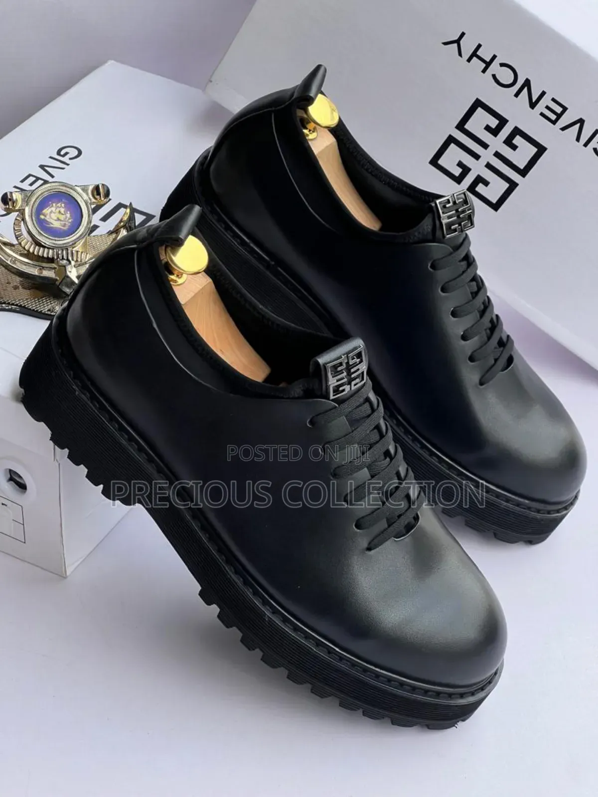 Matte Leather Lace Up Givenchy Shoe for Men