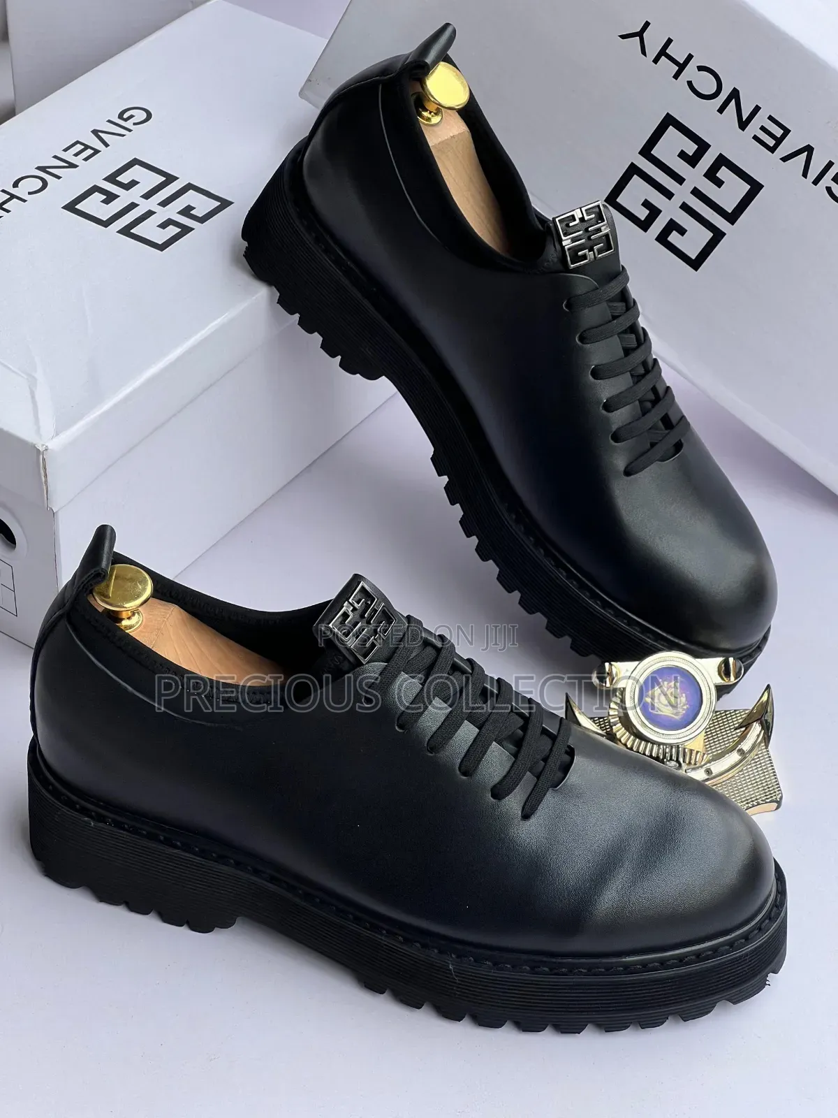 Matte Leather Lace Up Givenchy Shoe for Men