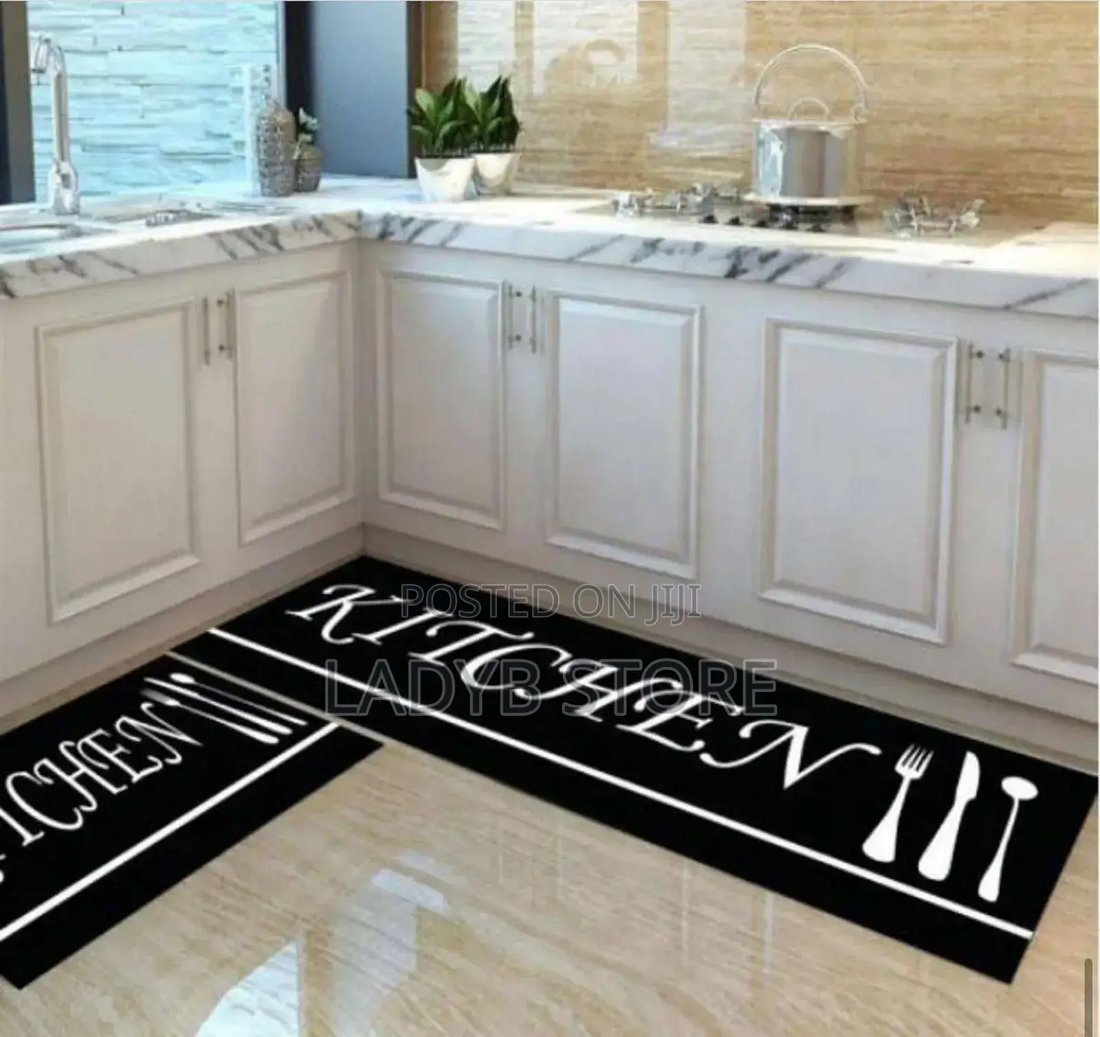 2pcs Water Absorbent Kitchen Mat
